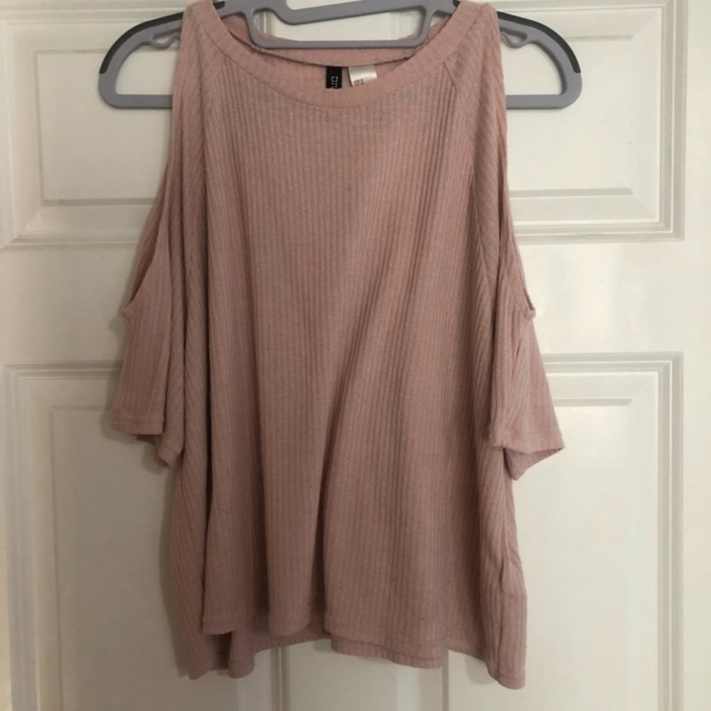 Divided off the shoulder top